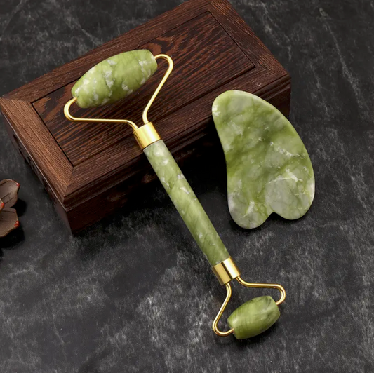 Jade Roller en Gua Sha Set